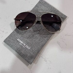 Kenneth Cole Gray Aviator Sunglasses